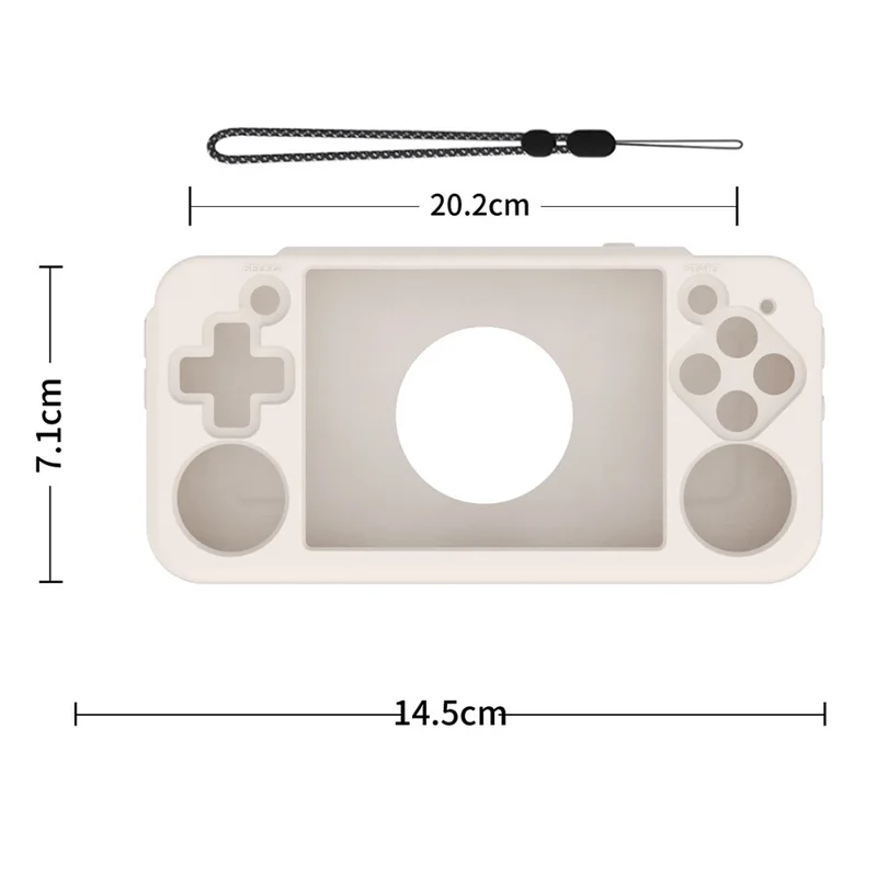 Silicone Case for ANBERNIC RG35XX H Shockproof Sleeve Game Console Accessories - Beige