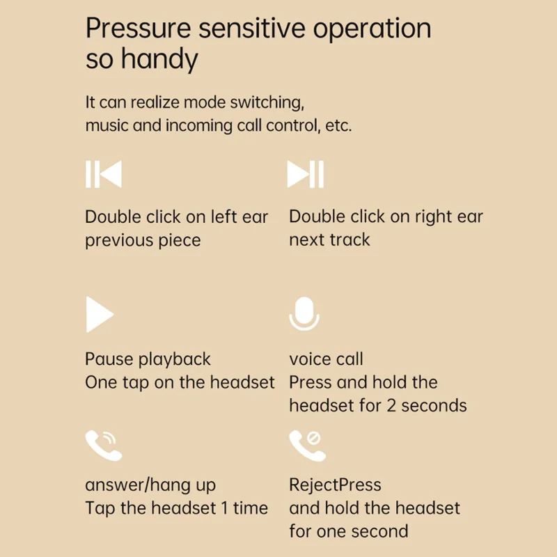 M7 Bone Conduction Bluetooth-compatible Headset Wireless Headphone Touch Control Ear Clip Earphone - White