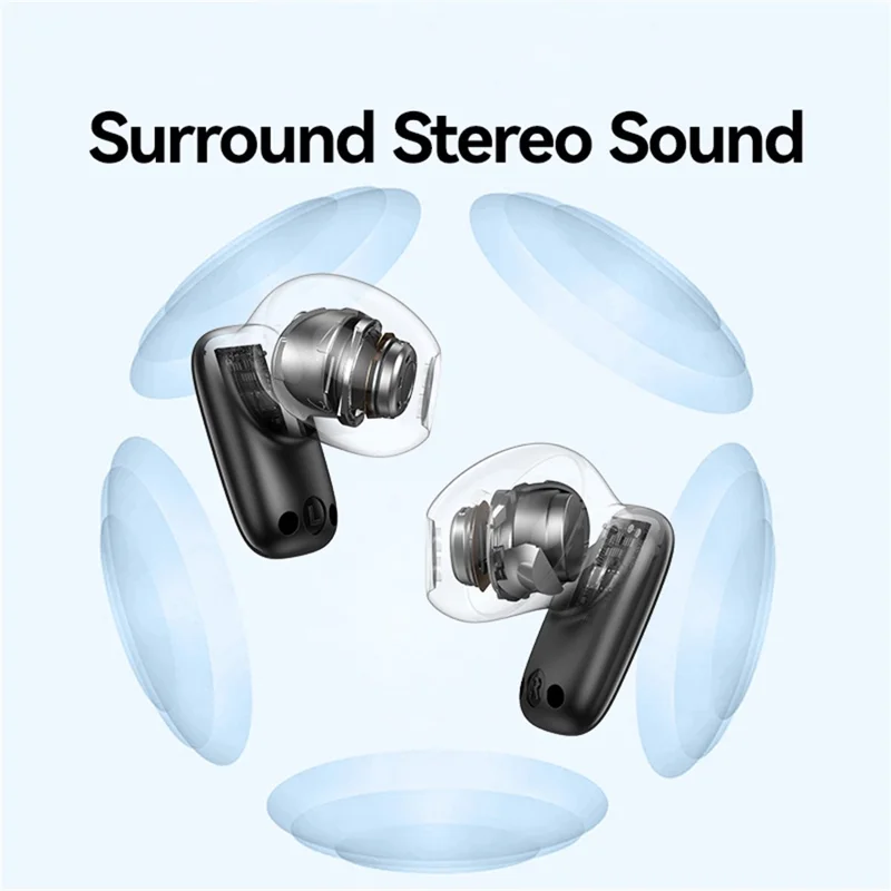 USAMS ID25 Wireless Earbuds Bluetooth-compatible 5.3 Headphone Semi in Ear - Black