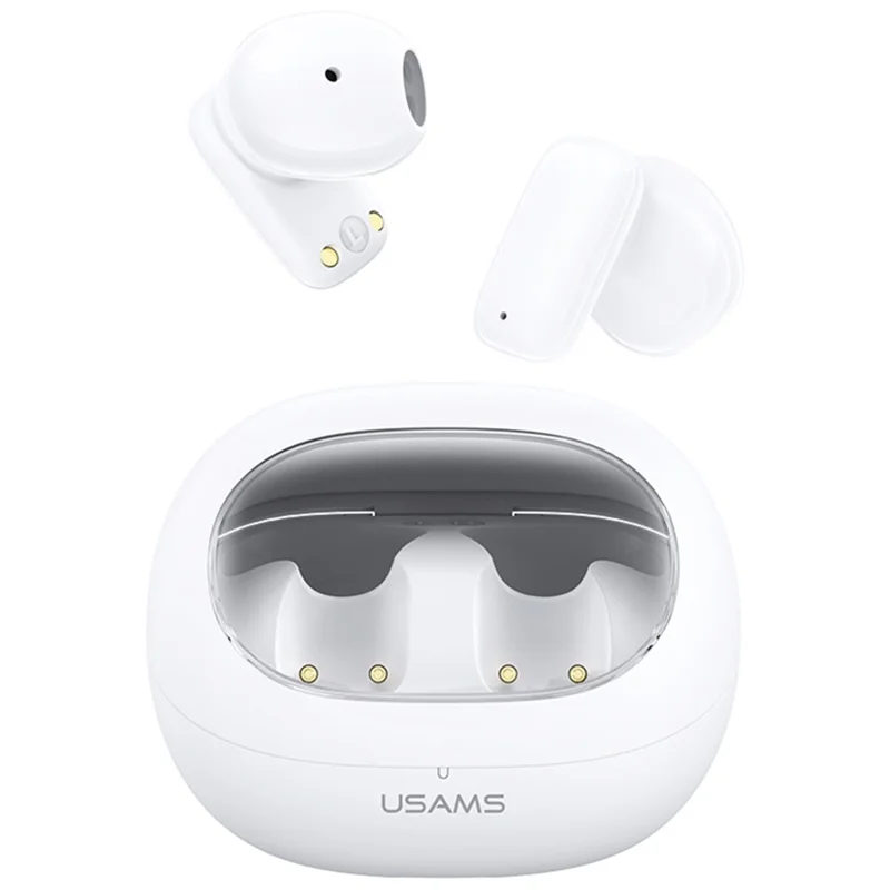 USAMS TD22 TWS Earbuds Bluetooth-compatible 5.3 Semi in Ear Headphone Stereo Sound 5H Playing Time - White