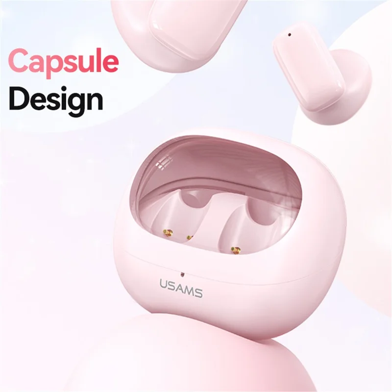 USAMS TD22 TWS Earbuds Bluetooth-compatible 5.3 Semi in Ear Headphone Stereo Sound 5H Playing Time - White