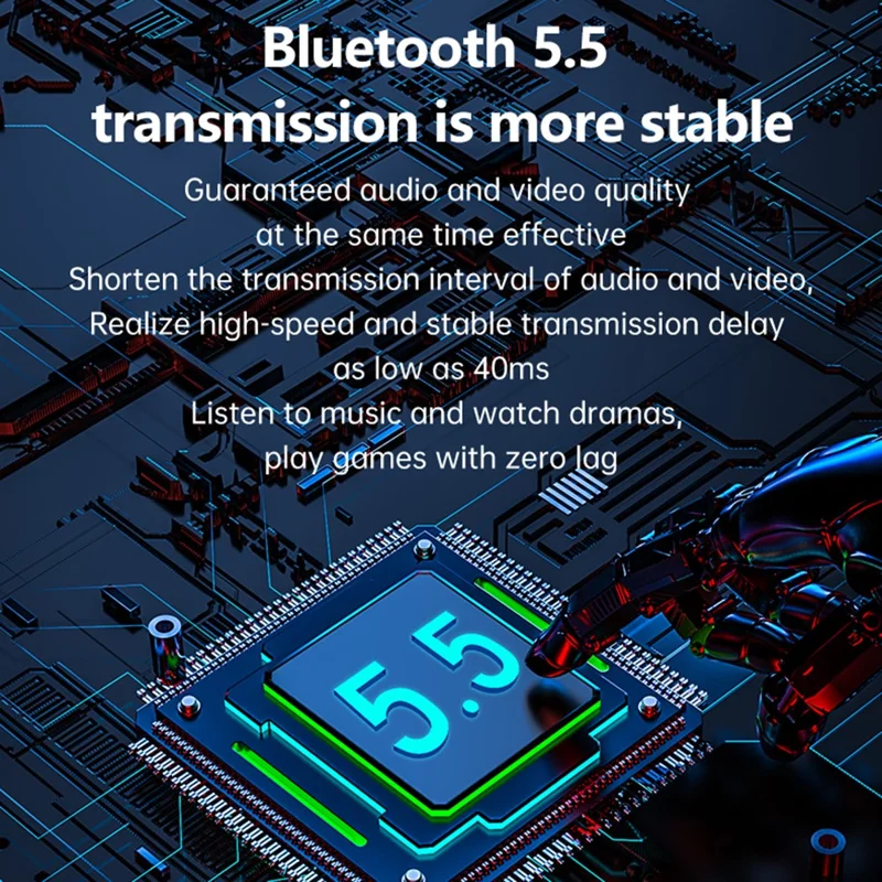 Auriculares inalámbricos DX-27 TWS Bluetooth 5.5 HD Call Mini In-Ear