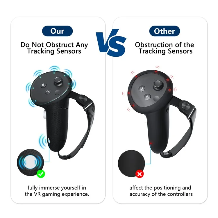 AMVR For Meta Quest 3 Upgraded Controller Grips Silicone Cover with Battery Opening
