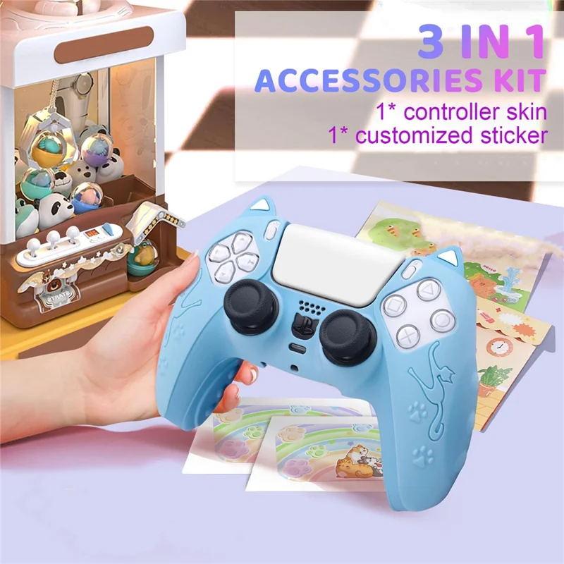 Für Sony Playstation 5 Spielekonsole Skin Cover Anti-Rutsch-Silikonfallabdeckung - Gelb