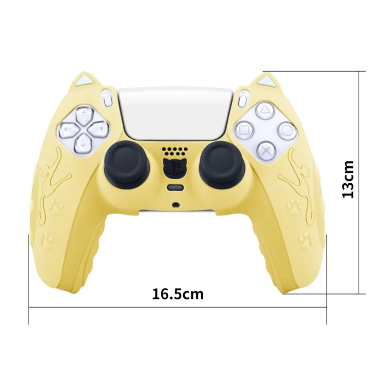 Für Sony Playstation 5 Spielekonsole Skin Cover Anti-Rutsch-Silikonfallabdeckung - Gelb