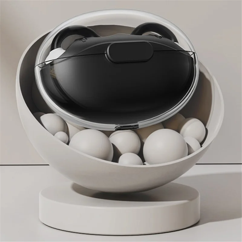 LANGSDOM TS10 TWS Bluetooth-compatible Ear Clip Earphone Noise-canceling Wireless HiFi Music Headset - Black