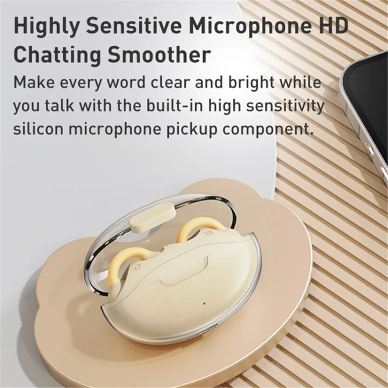 LANGSDOM TS10 TWS Bluetooth Ohrclip-Kopfhörer Geräuschunterdrückend Kabellos HiFi-Musikkopfhörer - Pink