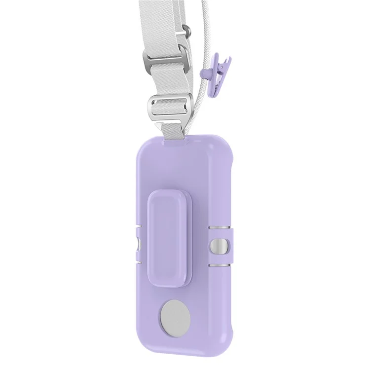 Étui de protection avec chargeur de batterie et sangle pour Apple Vision Pro - Violet