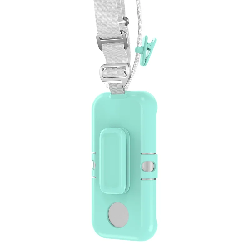 CP17 For Apple Vision Pro Battery Cover Power Bank Protective Case with Back Clip and Crossbody Strap - Green