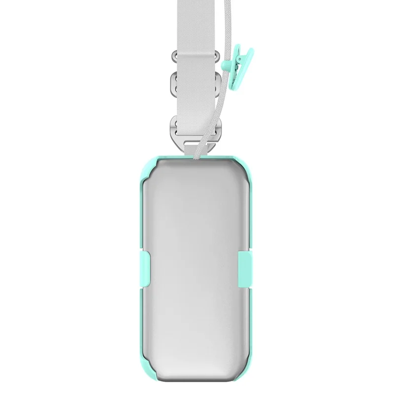 CP17 For Apple Vision Pro Battery Cover Power Bank Protective Case with Back Clip and Crossbody Strap - Green