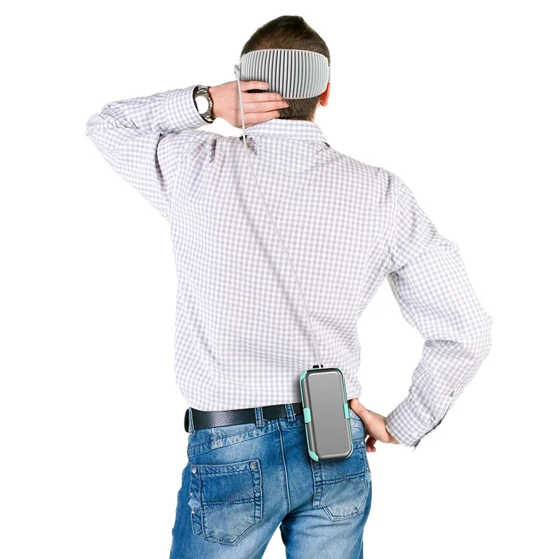 CP17 For Apple Vision Pro Battery Cover Power Bank Protective Case with Back Clip and Crossbody Strap - Green