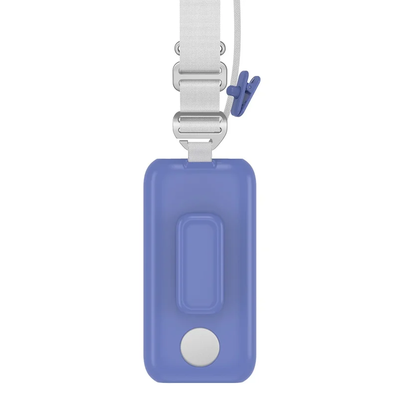 CP16 til Apple Vision Pro VR-batteribeskyttelsesdækkende strømforsyningskasse med bagsideklip og tværgående rem - Blå