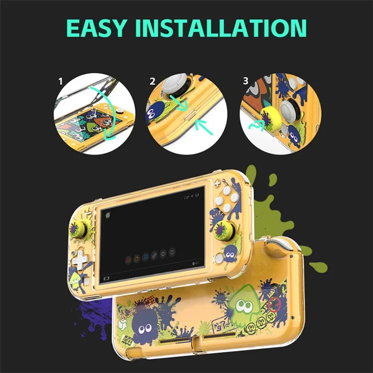 DATA FROG For Nintendo Switch Lite Lovely Protective Case Game Console Anti-drop PC Shell - Octopus