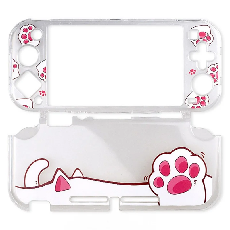 DATA FROG For Nintendo Switch Lite Lovely Protective Case Game Console Anti-drop PC Shell - Cat Paw