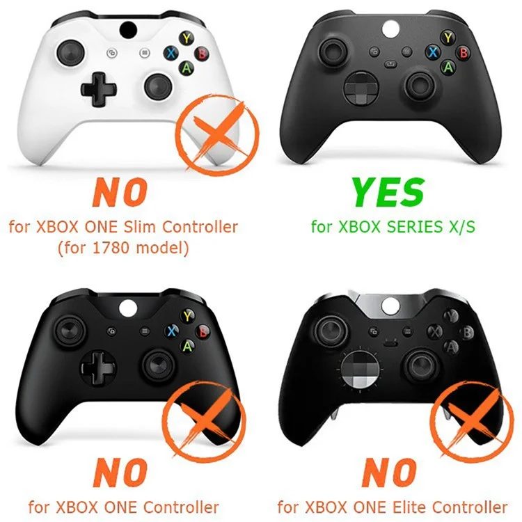 DATA FROG For Xbox Series X / S Protection Case Wireless Game Controller Cover Button Cap Sleeve - Black