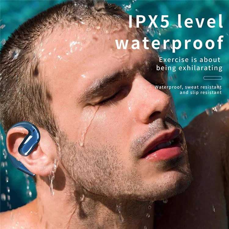 F15 OWS Open Ear Bluetooth-compatible Headphones Noise Reduction Wireless Sports Earphones - Black