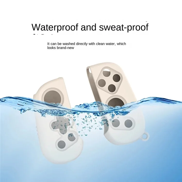 1 Pair Silicone Grip Case Cover for Backbone One Controller Protective Sleeve with Hand Strap - Blue