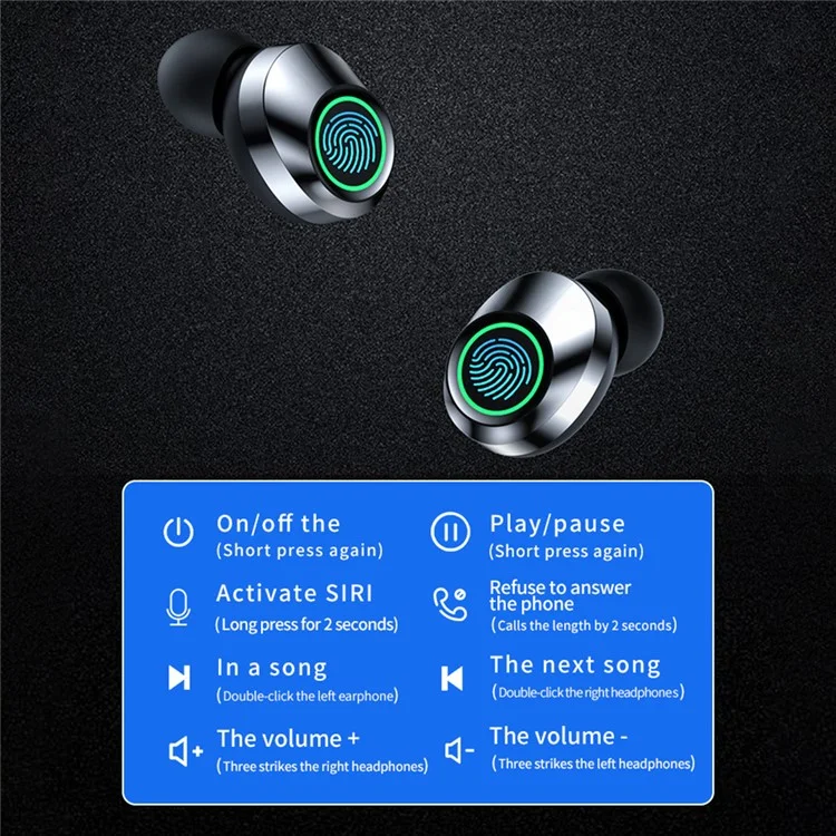 BQ30 Smart Touch Headphone with Sliding Cover Charging Case Noise Reduction Bluetooth-compatible Earphones