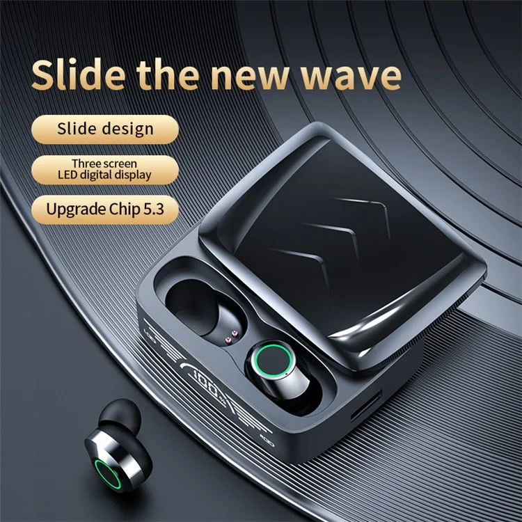 BQ30 Smart Touch Headphone with Sliding Cover Charging Case Noise Reduction Bluetooth-compatible Earphones