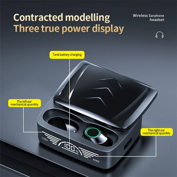 BQ30 Smart Touch Headphone with Sliding Cover Charging Case Noise Reduction Bluetooth-compatible Earphones