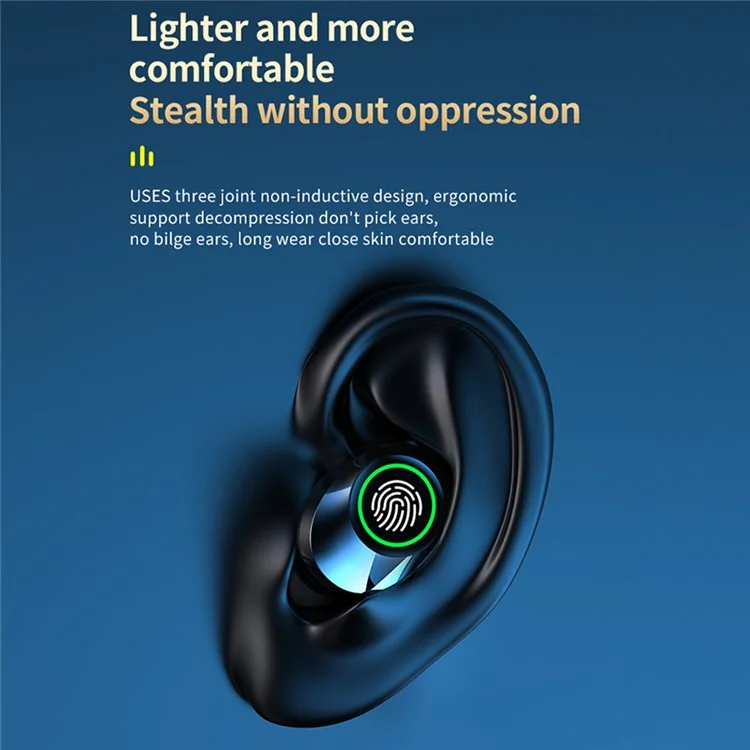Auriculares Bluetooth TWS extraíbles BQ40 con latencia baja para juegos, auriculares intraurales con micrófono HD - Negro