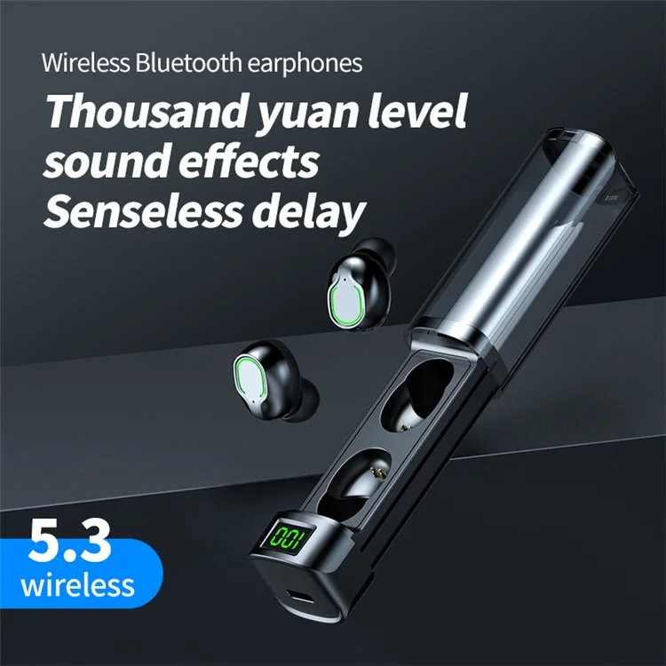 BQ60 Transparent Shell Pull-Out TWS Bluetooth-compatible Earphones Gaming Earbuds HD Call In-Ear Headphones