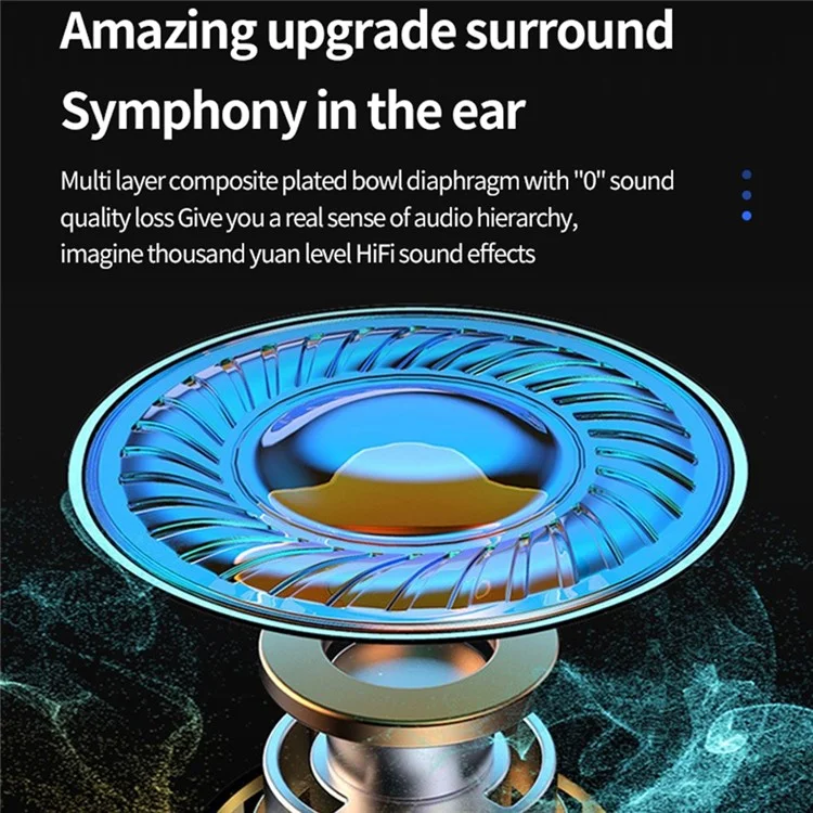 BQ60 Transparent Shell Pull-Out TWS Bluetooth-compatible Earphones Gaming Earbuds HD Call In-Ear Headphones