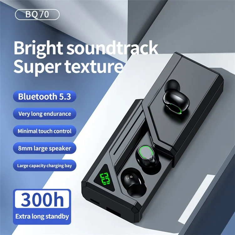 BQ70 ANC+ENC Noise Canceling Headphones Pull-Out TWS In-Ear Bluetooth-compatible Earphones