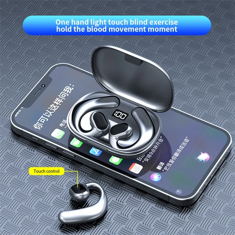 GT01 Bone Conduction Bluetooth-compatible Headset Wireless Headphone Touch Control Earphone