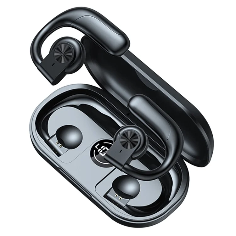 GT01 Bone Conduction Headphone Touch Control Earphone Bluetooth-compatible Earhooks Headset - Black