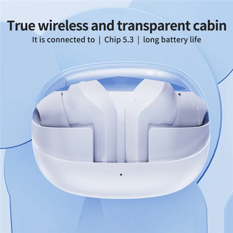 TM30 Touch Control Bluetooth-compatible Headphones Transparent Shell In-Ear Wireless Earphones - Green