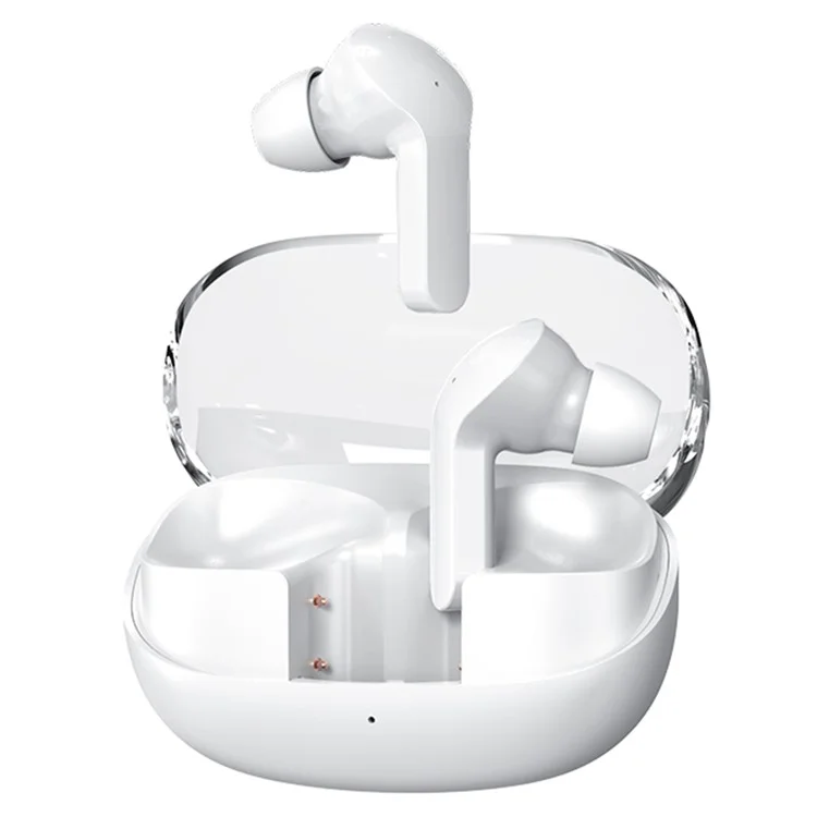 TM30 Touch Control Bluetooth-compatible Headphones Transparent Shell In-ear Wireless Earphones - White