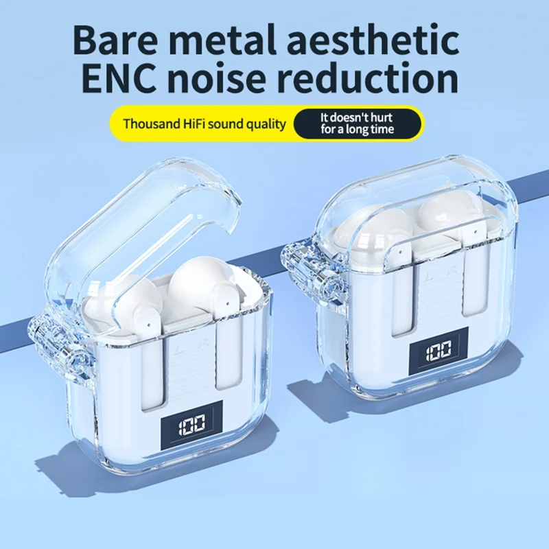 TM90 Music / Game Dual Mode Headphones ANC Noise Canceling Semi-in-ear Bluetooth-compatible Earphones - White