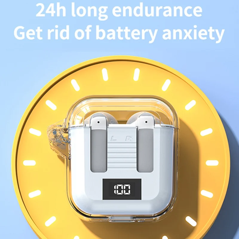 TM90 Music / Game Dual Mode Headphones ANC Noise Canceling Semi-in-ear Bluetooth-compatible Earphones - White