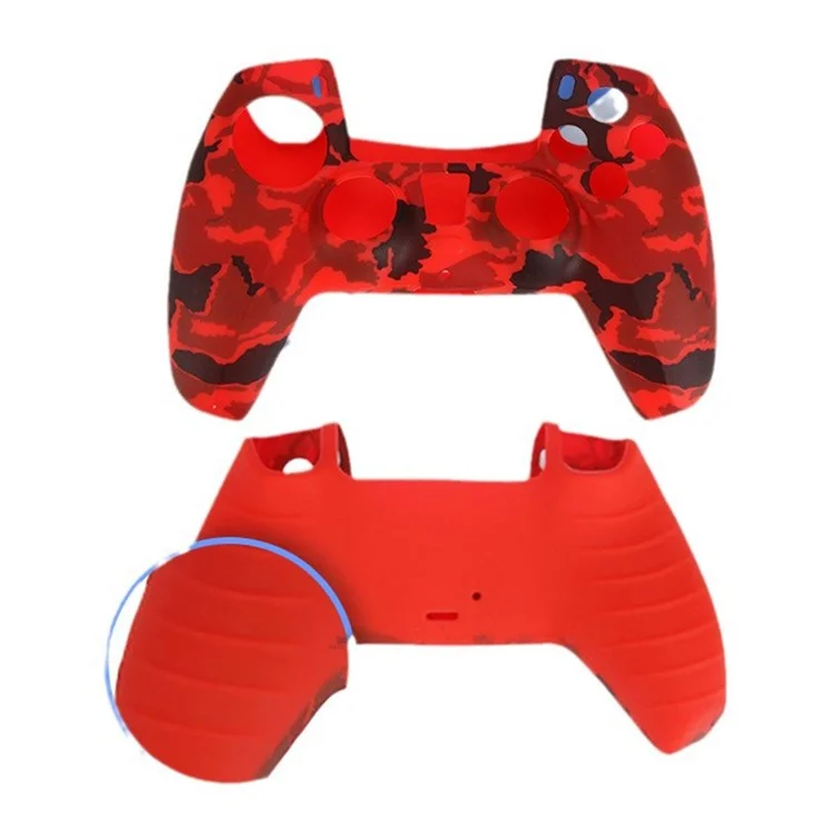 DATA FROG For Sony PlayStation 5 Game Controller Anti-skid Silicone Case Gamepad Protective Cover with 2 Rocker Caps - Pattern 04