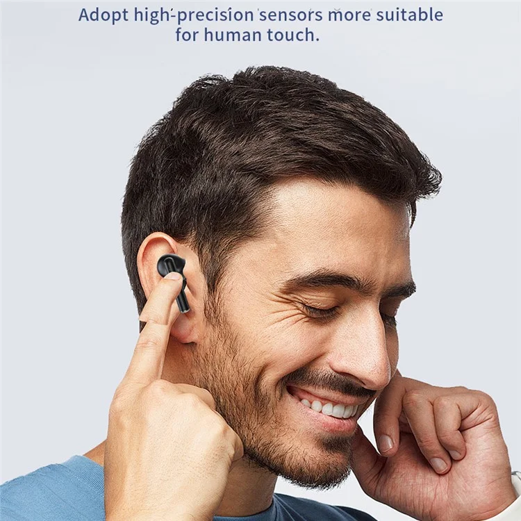 YW06 E-Sports Headset In-Ear Bluetooth-compatible Headset Wireless Earphone with Touch Screen Charging Bin - Black