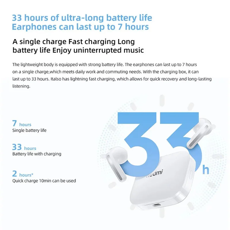 XIAOMI Redmi Buds 6S TWS Bluetooth-compatible Wireless Earphone Noise Canceling Music Gaming Headset - Blue