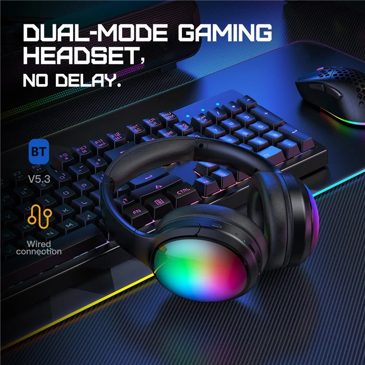 ONIKUMA B3 Wireless Over-Ear Headphone RGB Light Bluetooth-compatible Gaming Music Headset