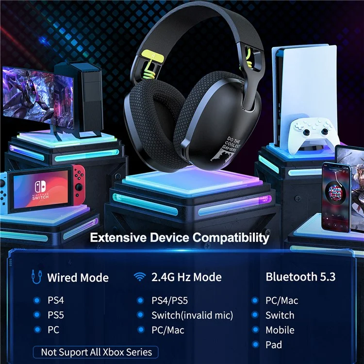 ONIKUMA B2 Auriculares inalámbricos / Bluetooth / con cable Over-Ear Estéreo Bluetooth Auriculares de Juego de Música - Negro