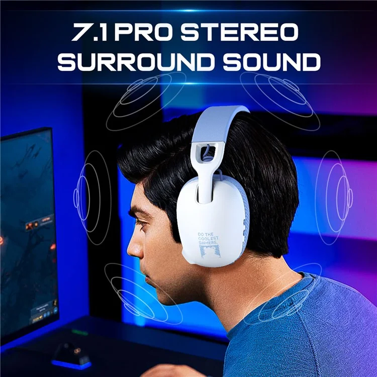 ONIKUMA B2 2,4G kabellos / Bluetooth / kabelgebunden Over-Ear-Kopfhörer Stereo Bluetooth Gaming Music Headset - Weiß