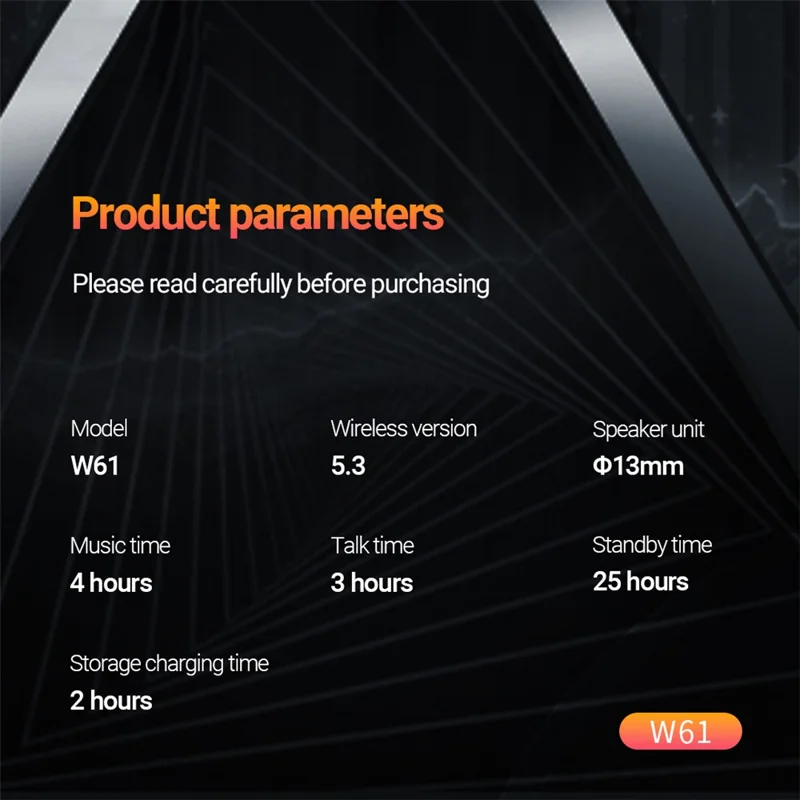 CELEBRAT W61 Bluetooth-compatible 5.3 Semi-in-ear Bluetooth-compatible Headphone Stereo Sound Wireless Earphones - White