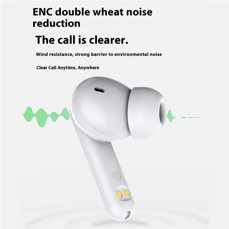 CELEBRAT W55 TWS Bluetooth-compatible In-Ear Earphone ANC+ENC Noise Reduction Wireless Music Headset - Black