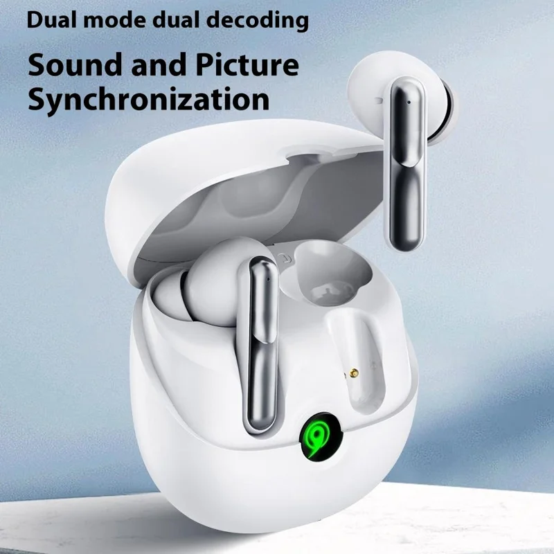 CELEBRAT W55 TWS Bluetooth-kompatibla In-Ear Hörlurar ANC+ENC Brusreducering Trådlös Musikheadset - Vit