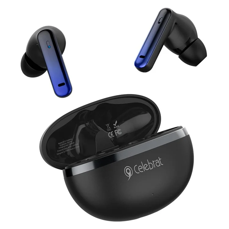 CELEBRAT W53 TWS Auricolari Bluetooth In-Ear ANC+ENC Riduzione del rumore Cuffie stereo per musica - Nero