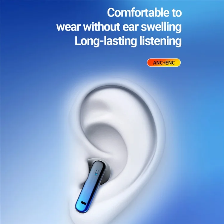 CELEBRAT W53 TWS Auricolari Bluetooth In-Ear ANC+ENC Riduzione del rumore Cuffie stereo per musica - Nero