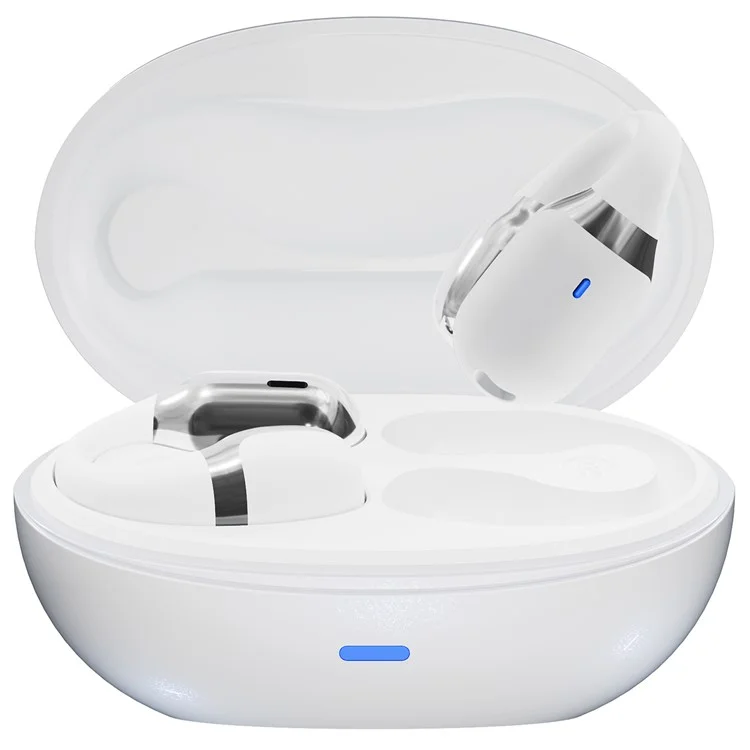 F16 Ear Clip Bluetooth-compatible Air Conduction Earphone Wireless Sports Stereo Music Headset - White