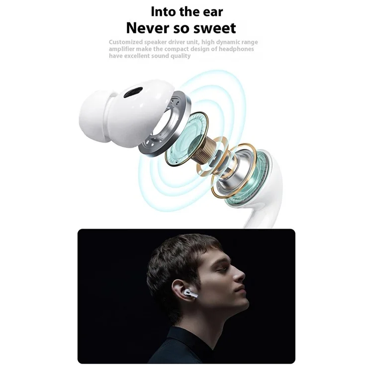 WIWU T22 In-Ear Bluetooth-compatible Headset HiFi Sound Wireless Earphone with Touch Screen Charging Bin