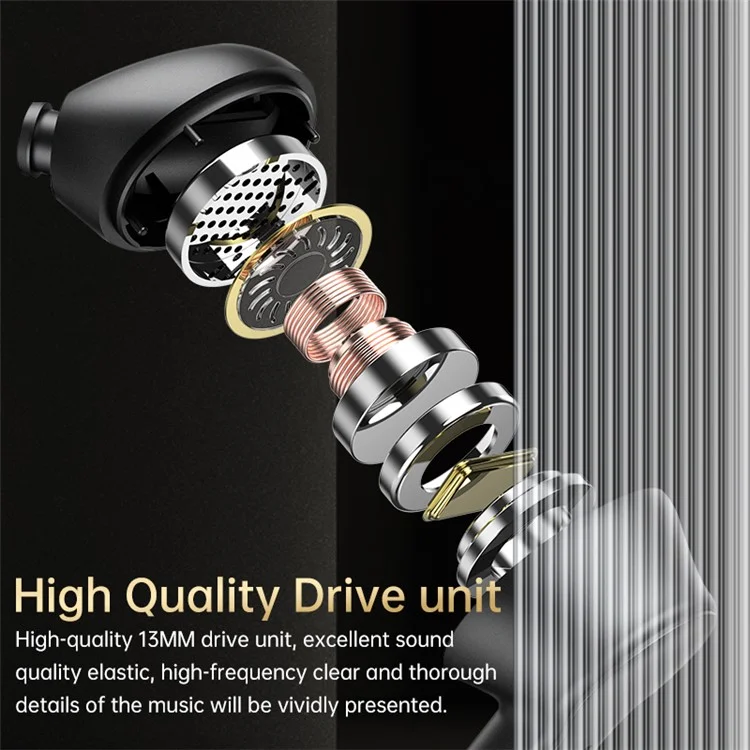 YW09 In-Ear Bluetooth-compatible Headphone Sports Earphone with LCD Touch Screen Charging Bin - Black