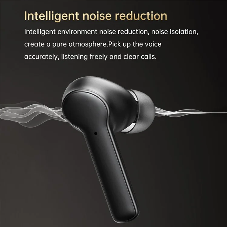 YW09 In-Ear Bluetooth-compatible Headphone Sports Earphone with LCD Touch Screen Charging Bin - Black