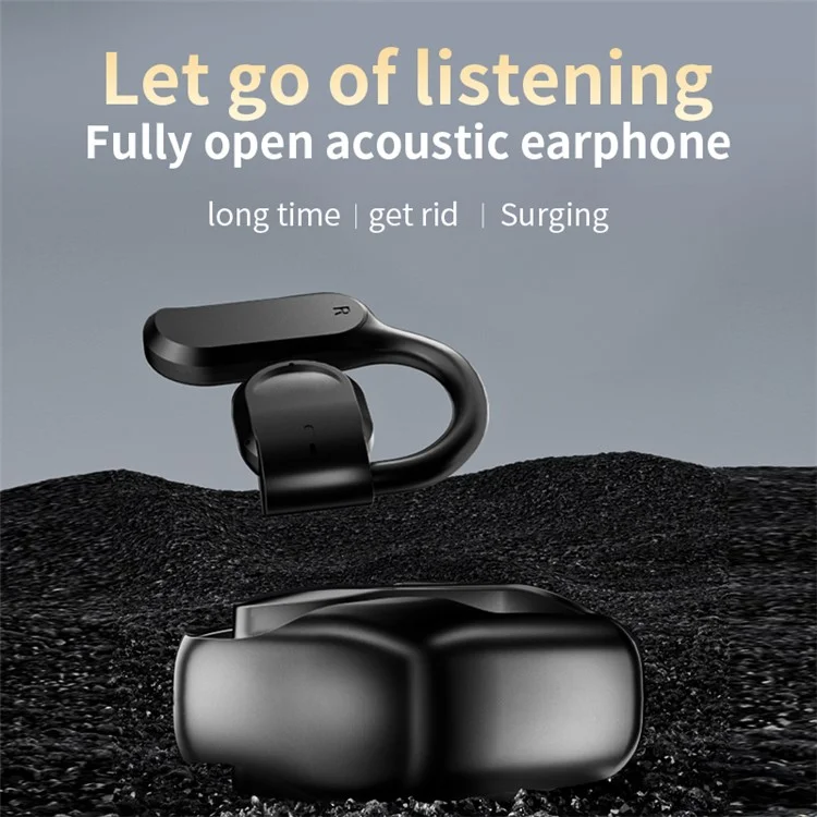 GT05 Bone Conduction Wireless Headphone Sports Earphone Ear Hook Bluetooth-compatible Headset - Black